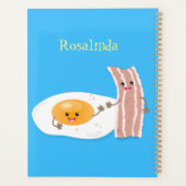 Cute kawaii egg and bacon cartoon illustration planner (Achterkant)