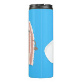 Cute kawaii egg and bacon cartoon illustration thermosbeker (Achterkant)