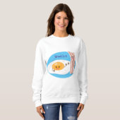 Cute kawaii egg and bacon cartoon illustration trui (Voorkant volledig)