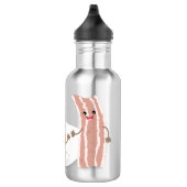 Cute kawaii egg and bacon cartoon illustration waterfles  (Rechts)