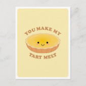 Cute Kawaii Eier Taart Food Pun Love Quote Groet  Briefkaart (Voorkant)