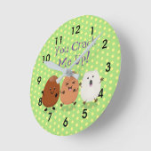 Cute kawaii eitjes grappige illustratie van cartoo ronde klok (Hoek)