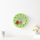 Cute kawaii eitjes grappige illustratie van cartoo ronde klok (Huis)