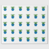 Cute kawaii Fern Cadeaupapier (Vlak)