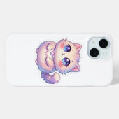 Cute Kawaii Fluffy Kitten Kat Ster Pastel Chibi St Case-Mate iPhone Case (Achterkant (horizontaal))