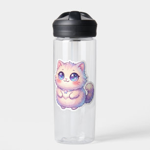 Cute Kawaii Fluffy Kitten Kat Ster Pastel Chibi St Waterfles