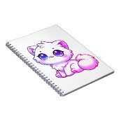 Cute Kawaii Fluffy Kitten Notitieboek (Rechterzijde)