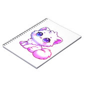 Cute Kawaii Fluffy Kitten Notitieboek (Linkerzijde)