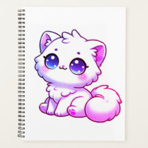 Cute Kawaii Fluffy Kitten Planner 