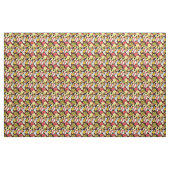 Cute Kawaii Food Patterned Black Stof (Yard (91,4 cm))