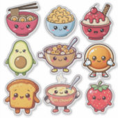 Cute Kawaii Food  Sticker (Voorkant)