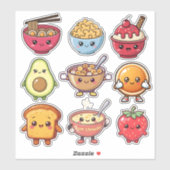 Cute Kawaii Food  Sticker (Vel)