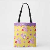Cute Kawaii Fox Boho Valentijn Foxes Personalized Tote Bag (Voorkant)