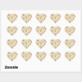 Cute Kawaii Fox Woodland Pattern | Autumn Forest Hart Sticker (Vel)