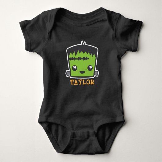 Cute Kawaii Frankenstein Monster Halloween Costume Romper (Voorkant)