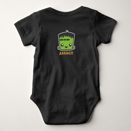 Cute Kawaii Frankenstein Monster Halloween Costume Romper (Achterkant)