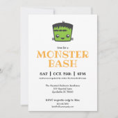 Cute Kawaii Frankenstein Monster Halloween Party Kaart (Voorkant)