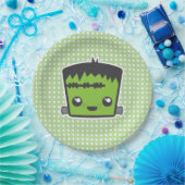 Cute Kawaii Frankenstein Monster Halloween Party Papieren Bordje (Feest)