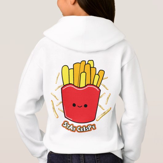 Cute Kawaii Franse Frieten “Blijf Croquant” KidsT- (Achterkant)