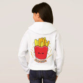Cute Kawaii Franse Frieten “Blijf Croquant” KidsT- (Achterkant volledig)