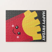 Cute Kawaii French Fries - Happy Fryday Legpuzzel (Horizontaal)