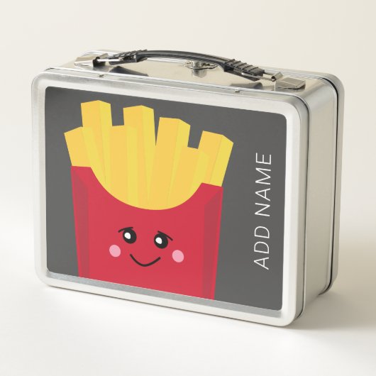 Cute Kawaii French Fries met Douane Naam (Achterkant)