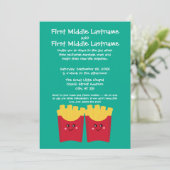 Cute Kawaii French Fries met Douane Naam Kaart (Staand voorkant)