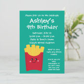 Cute Kawaii French Fries met Douane Naam Kaart (Staand voorkant)