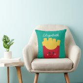 Cute Kawaii French Fries met Douane Naam Kussen (Stoel)