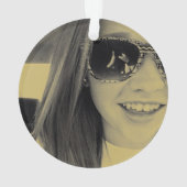 Cute Kawaii French Fries met Douane Naam Ornament (achterkant)