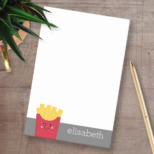 Cute Kawaii French Fries met Douane Naam Post-it® Notes