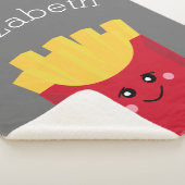 Cute Kawaii French Fries met Douane Naam Sherpa Deken (3/4)