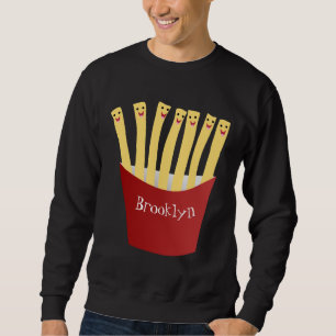 Cute kawaii frieten fast food cartoon illustratie trui
