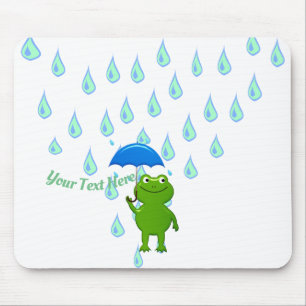 Cute Kawaii Frog and Rain Muismat