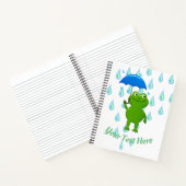 Cute Kawaii Frog and Rain Notitieboek (Binnen)