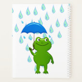 Cute Kawaii Frog and Rain Planner (Achterkant)