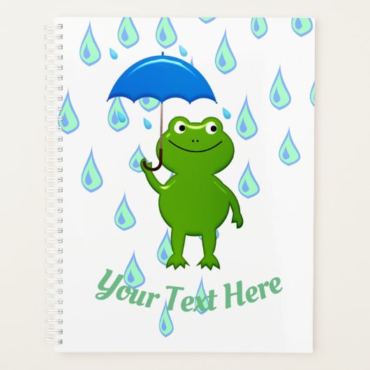 Cute Kawaii Frog and Rain Planner (Voorkant)
