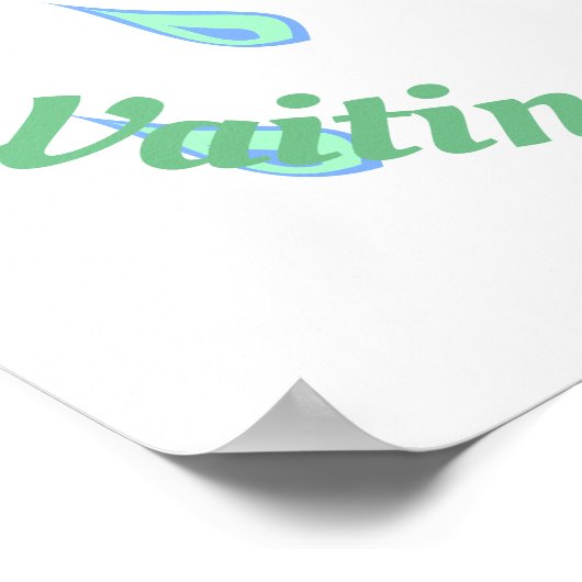 Cute Kawaii Frog and Rain Poster (Hoek)