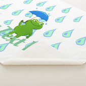 Cute Kawaii Frog and Rain Sherpa Deken (3/4)