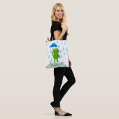Cute Kawaii Frog and Rain Tote Bag (Op model)
