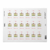 Cute Kawaii Frog Couple Valentine’s Day Card Etiket (Full Sheet)