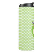 Cute Kawaii Frog met Persoonlijke tekst en foto Thermosbeker (Gedraaid links)