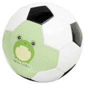 Cute Kawaii Frog met Persoonlijke tekst en foto Voetbal (Drie kwart)