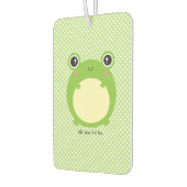 Cute Kawaii Frog met Persoonlijke tekst Luchtverfrisser (Links)