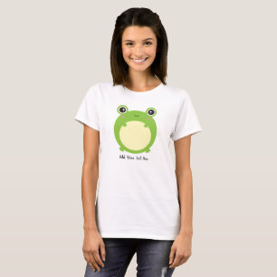 Cute Kawaii Frog met Persoonlijke tekst T-shirt