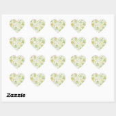Cute Kawaii Frog Pattern | Green Pastel Hart Sticker (Vel)