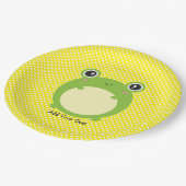 Cute Kawaii Frog Personalized Papieren Bordje (Gekanteld)