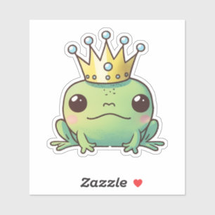 Cute Kawaii Frog Prince Sticker