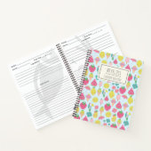 Cute Kawaii Fruit Personalised Kinder Recipe Notitieboek (Binnen)