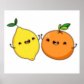 Cute Kawaii Fruit Poster (Voorkant)
